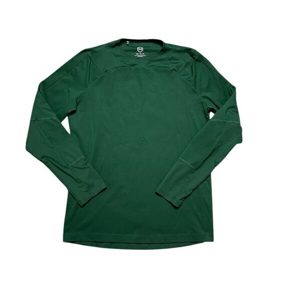 UNDER ARMOUR Coldgear Long Sleeve Crewneck Shirt Green Size Large - Picture 1 of 6